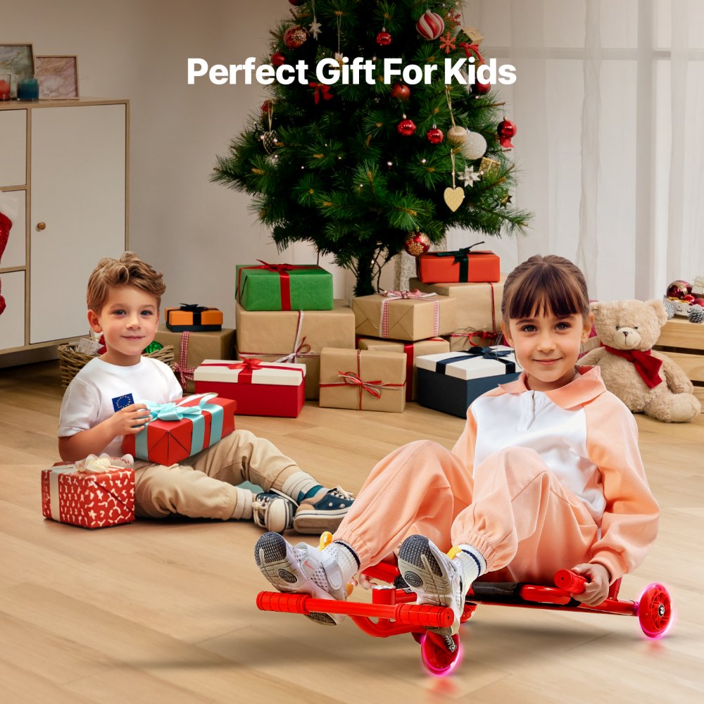 VEVOR Ride on Scooter Powered by Zig-Zag Motion Drift Cart for Kids Ages 4+ 