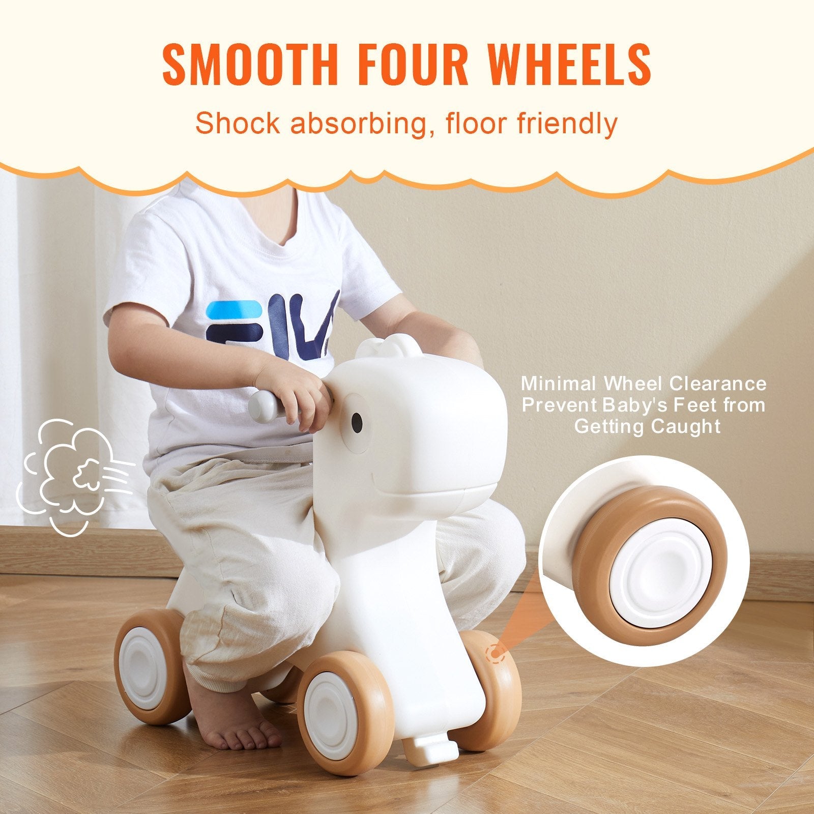 VEVOR 3 in 1 Rocking Horse for Toddlers 1-3 Years, Baby Rocking Horse with Detachable Balance Board and 4 Smooth Wheels, Support up to 80 lbs HDPE Material Kids Ride on Toy, 40° Swinging, Red 