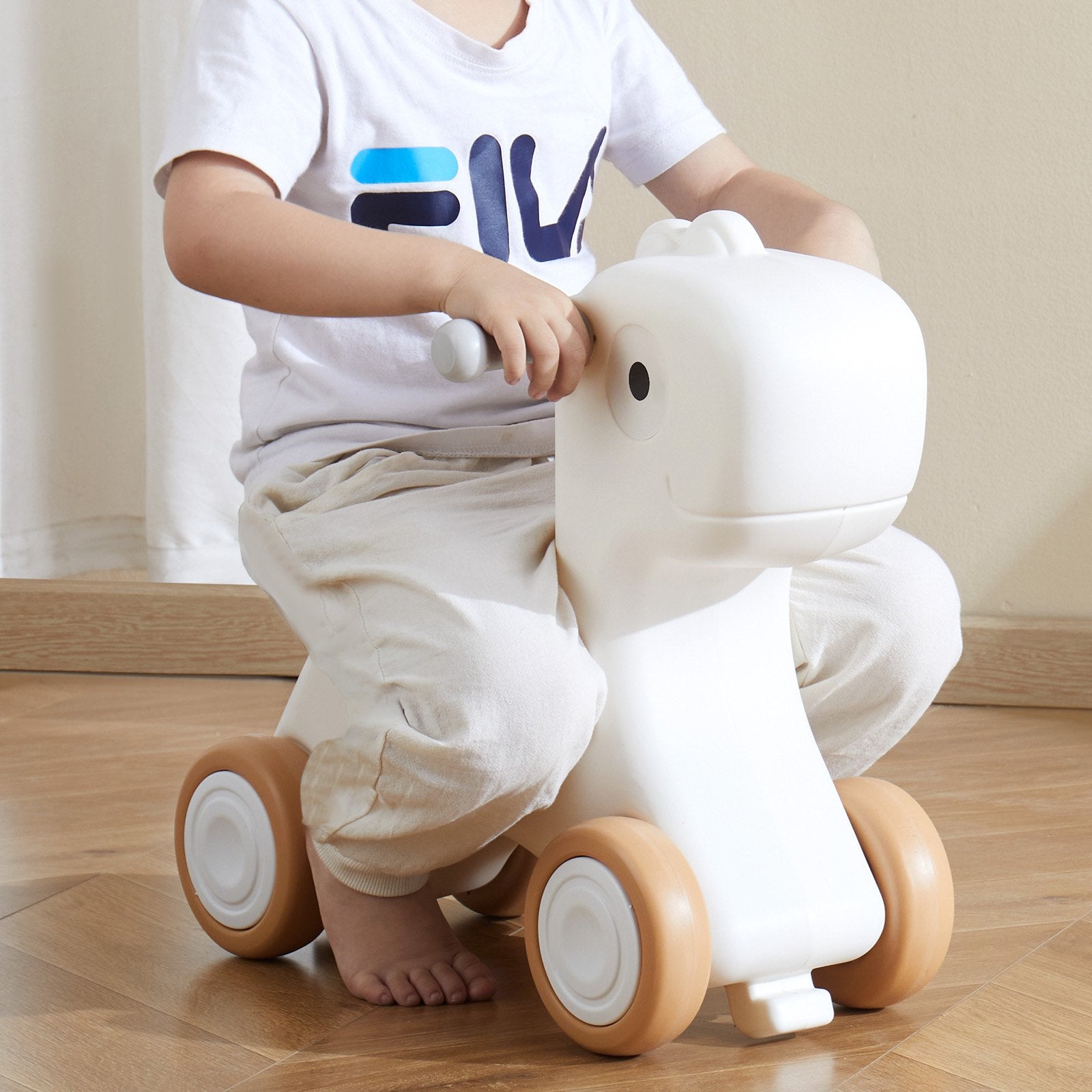 VEVOR 3 in 1 Rocking Horse for Toddlers 1-3 Years, Baby Rocking Horse with Detachable Balance Board and 4 Smooth Wheels, Support up to 80 lbs HDPE Material Kids Ride on Toy, 40° Swinging, Red 