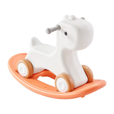 VEVOR 3 in 1 Rocking Horse for Toddlers 1-3 Years, Baby Rocking Horse with Detachable Balance Board and 4 Smooth Wheels, Support up to 80 lbs HDPE Material Kids Ride on Toy, 40° Swinging, Red 
