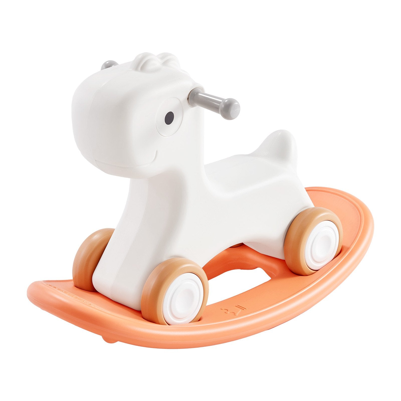 VEVOR 3 in 1 Rocking Horse for Toddlers 1-3 Years, Baby Rocking Horse with Detachable Balance Board and 4 Smooth Wheels, Support up to 80 lbs HDPE Material Kids Ride on Toy, 40° Swinging, Red 