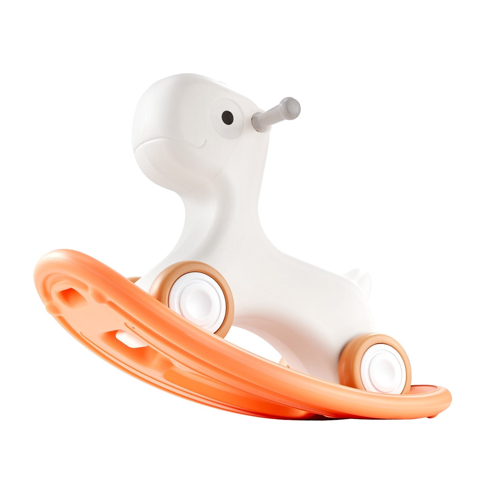VEVOR 3 in 1 Rocking Horse for Toddlers 1-3 Years, Baby Rocking Horse with Detachable Balance Board and 4 Smooth Wheels, Support up to 80 lbs HDPE Material Kids Ride on Toy, 40° Swinging, Red 