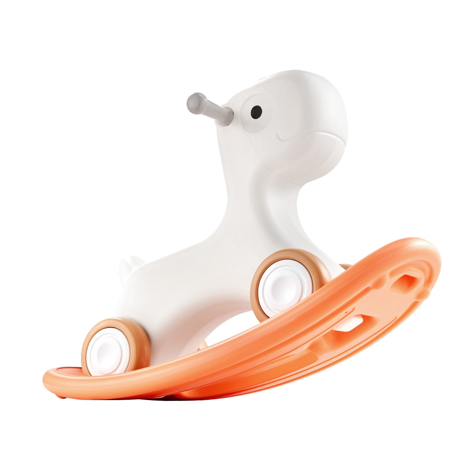 VEVOR 3 in 1 Rocking Horse for Toddlers 1-3 Years, Baby Rocking Horse with Detachable Balance Board and 4 Smooth Wheels, Support up to 80 lbs HDPE Material Kids Ride on Toy, 40° Swinging, Red 