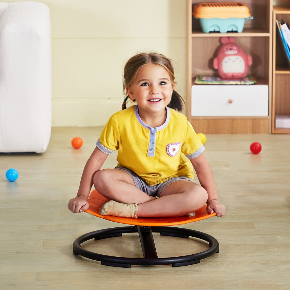 VEVOR Elephant Kids Spinning Chair 220 lbs Sensory Swivel Chair Seat Orange 