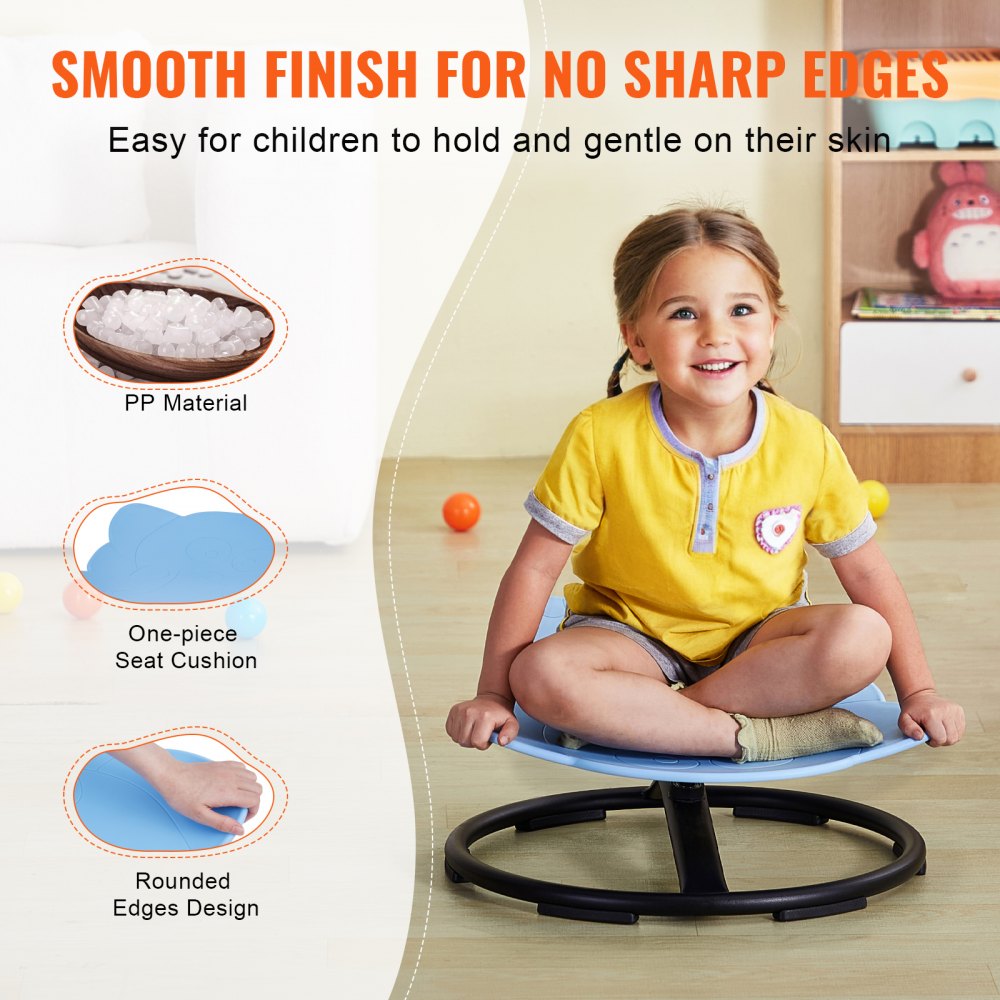 VEVOR Elephant Kids Spinning Chair 220 lbs Sensory Swivel Chair Seat Blue 