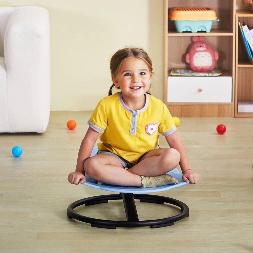VEVOR Elephant Kids Spinning Chair 220 lbs Sensory Swivel Chair Seat Blue 