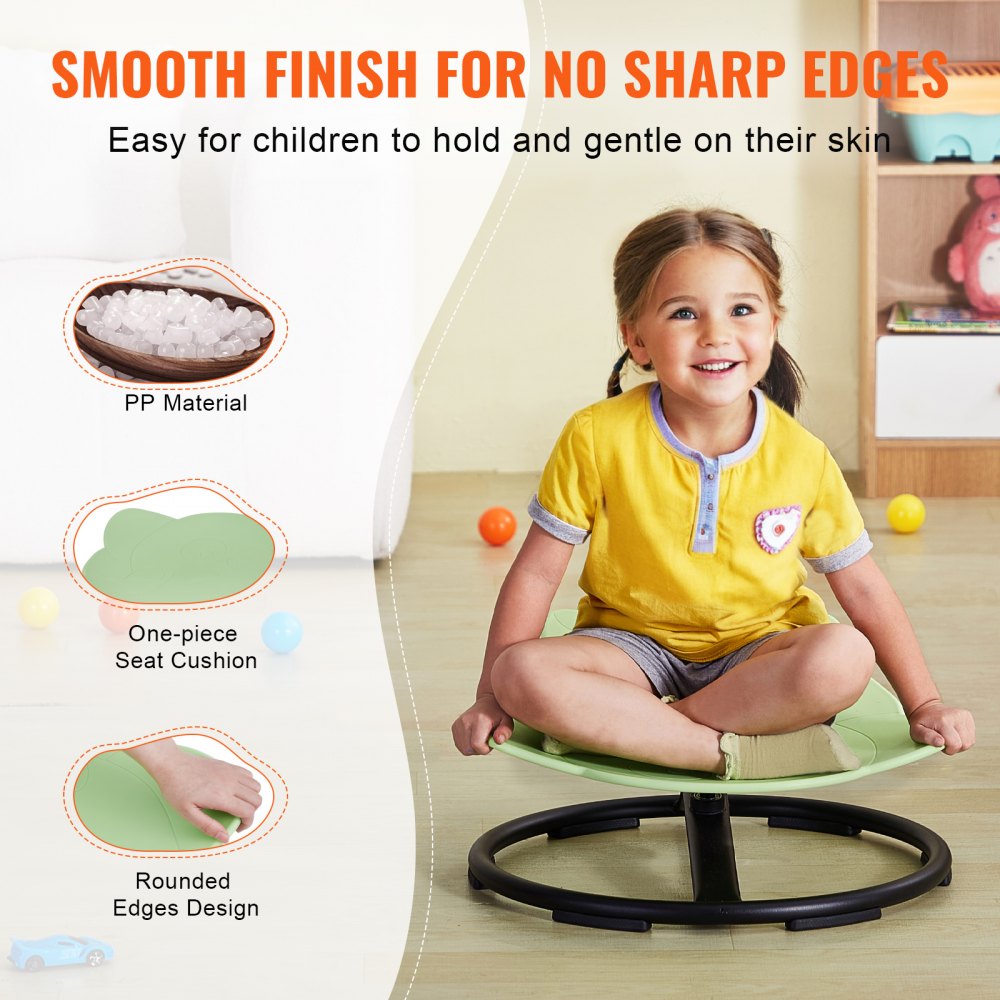 VEVOR Elephant Kids Spinning Chair 220 lbs Sensory Swivel Chair Seat Green 
