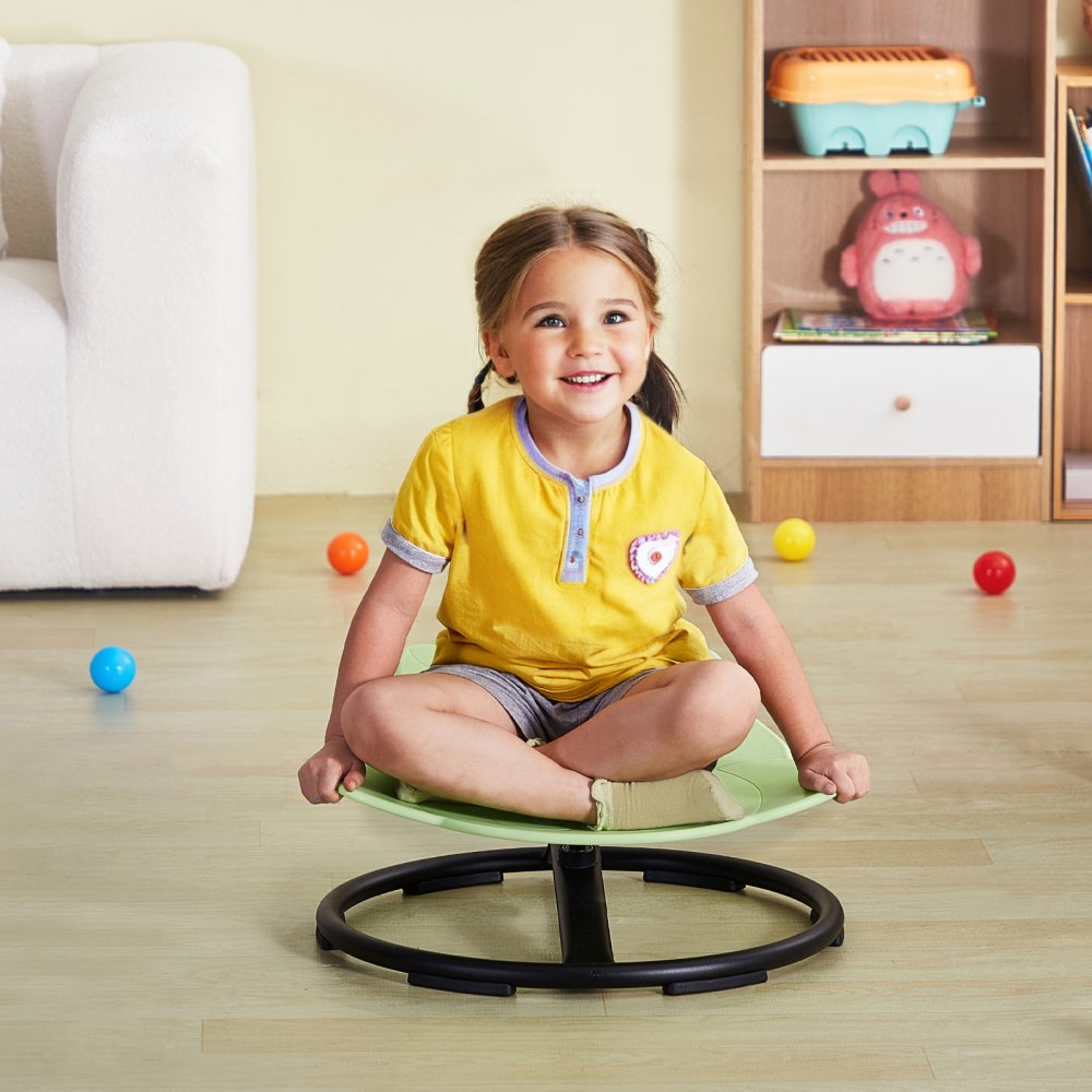 VEVOR Elephant Kids Spinning Chair 220 lbs Sensory Swivel Chair Seat Green 