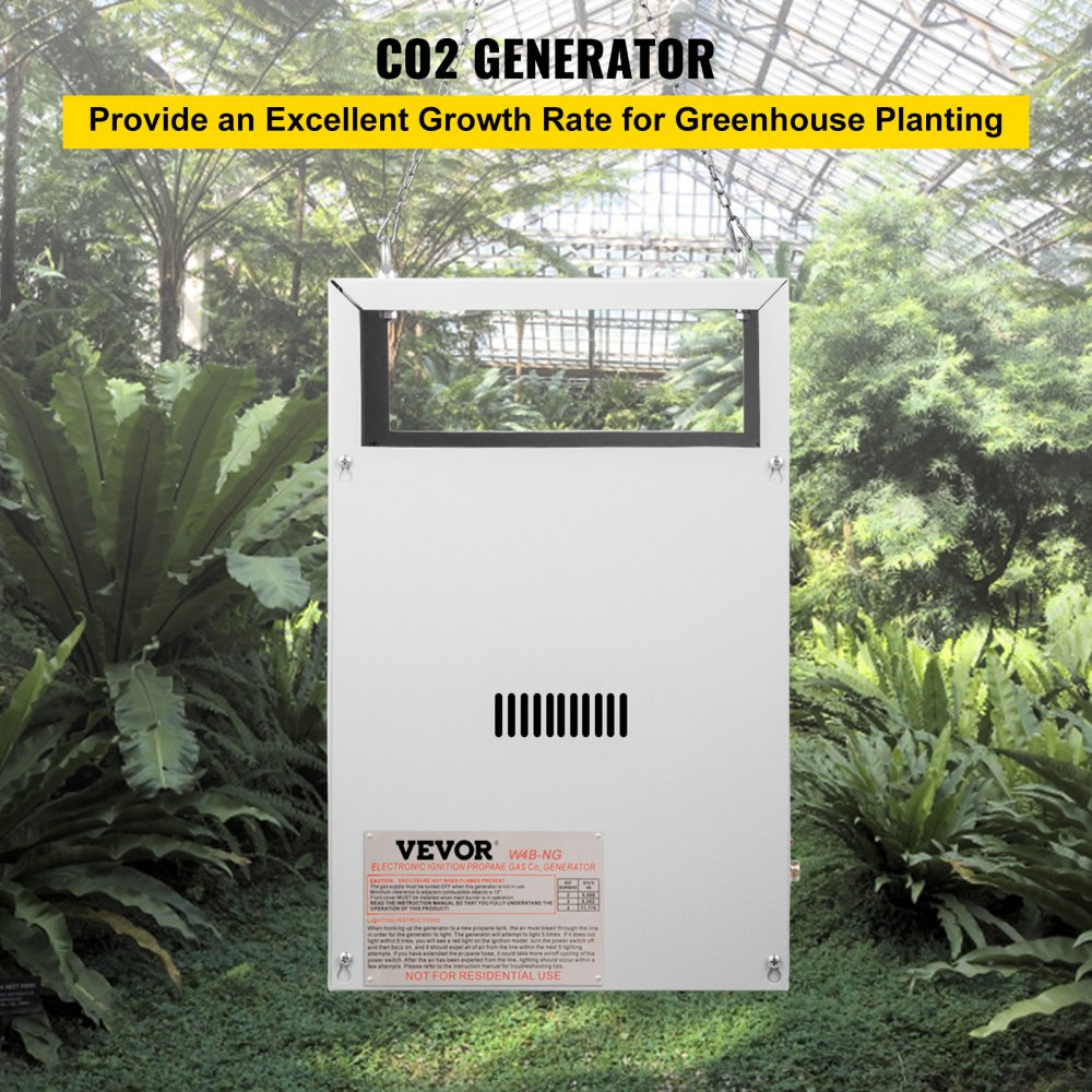 VEVOR CO2 Burner, 4 Brass Burner CO2 Generator for Plant, Natural Gas NG Carbon Dioxide Generator Burner, 12540 BTU/Hr, Built-In Electronic Ignition, for Greenhouse Green Tent Hydroponic Grow Room 