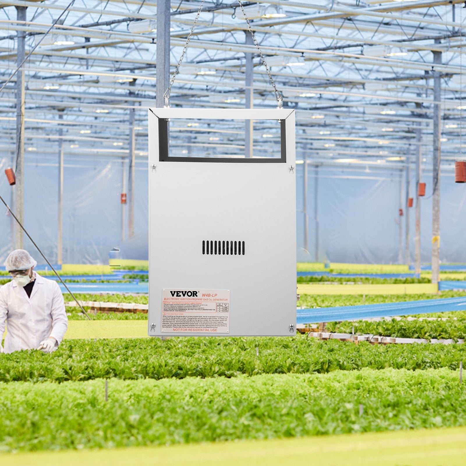 VEVOR CO2 Burner, 4 Brass Burner CO2 Generator for Plant, Liquid Propane LP Carbon Dioxide Generator, 11178 BTU/Hr, Built-In Electronic Ignition, for Greenhouse Green Tent Hydroponic Room Grow Room 