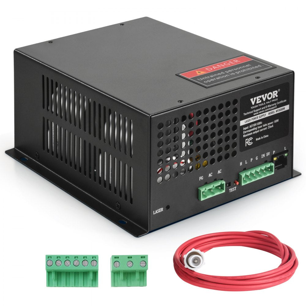 VEVOR CO2 Laser Power Supply for 60W Laser Tube Laser Engravers and Cutters 