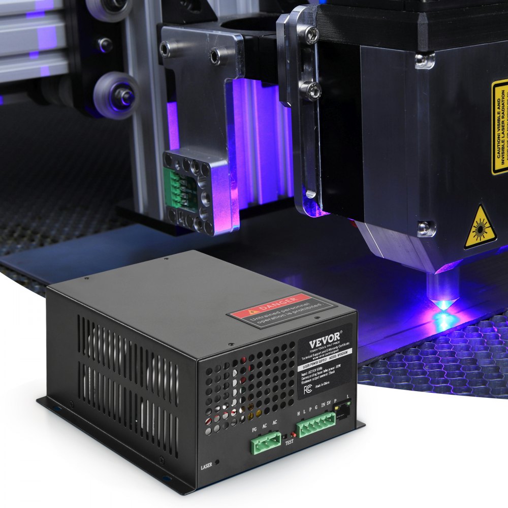 VEVOR CO2 Laser Power Supply for 80W Laser Tube Laser Engravers and Cutters 
