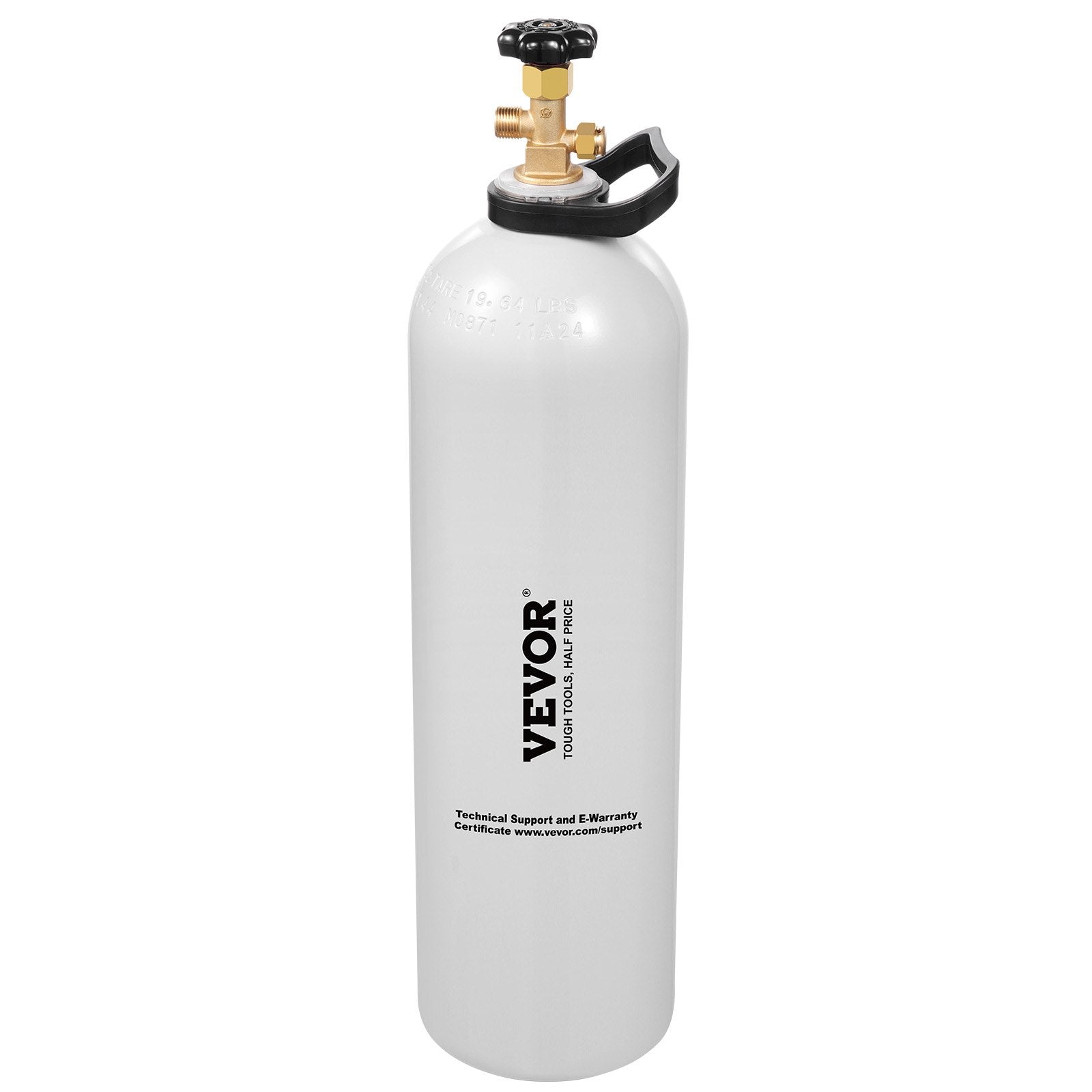 VEVOR CO2 Tank 15 lbs Aluminum Alloy Cylinder with CGA320 Valve DOT Approved 