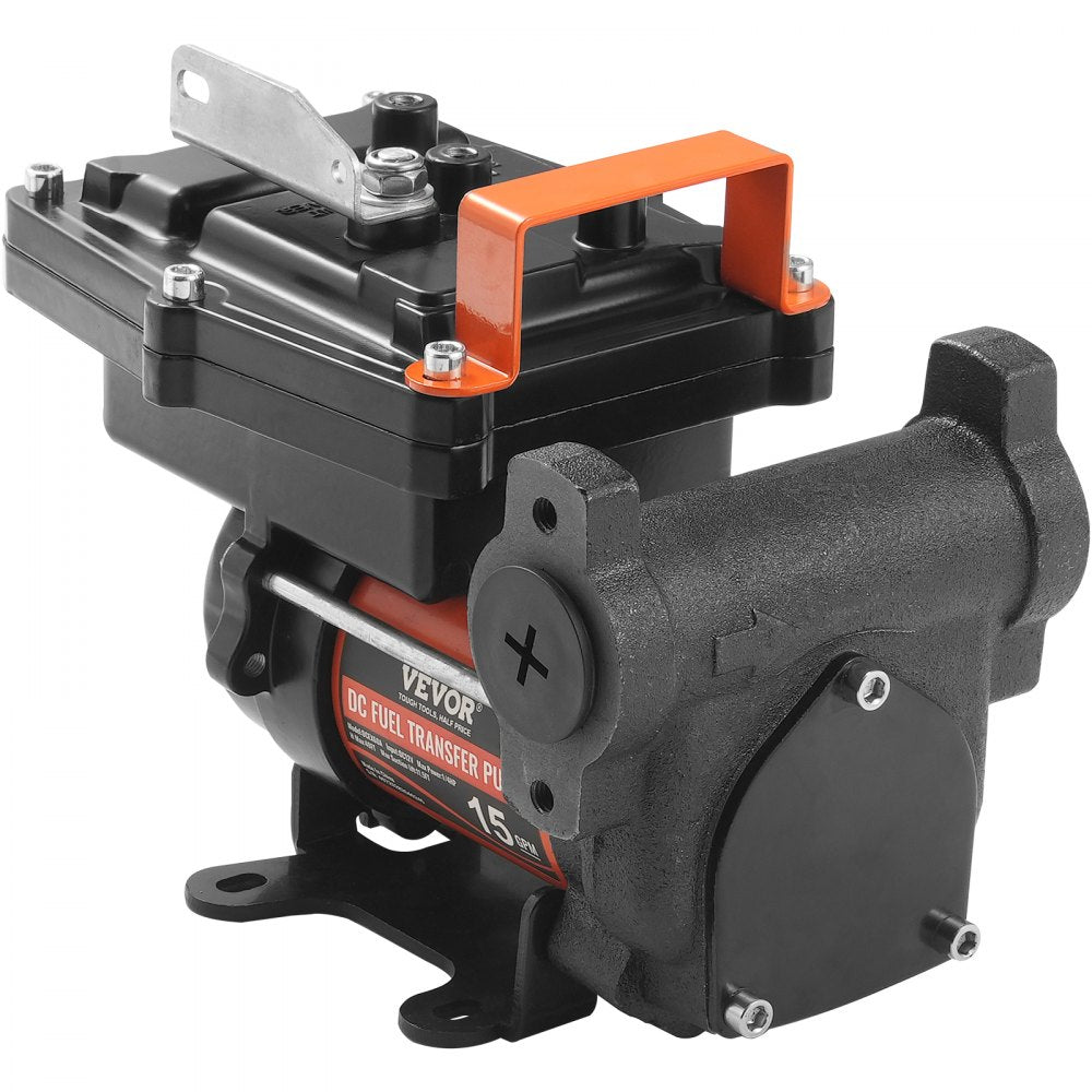 VEVOR Fuel Transfer Pump 12V 15 GPM 1/4 HP Diesel Pump with Auto Fuel Nozzle 