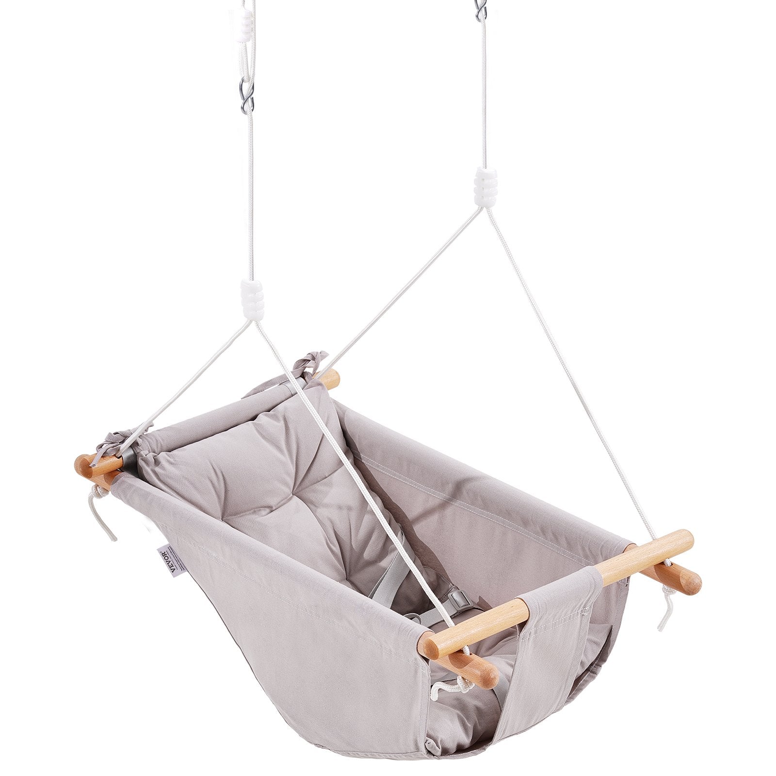 VEVOR Canvas Hammock Swing 3 Modes Baby Swing 5-Point Harness Indoor Outdoor 