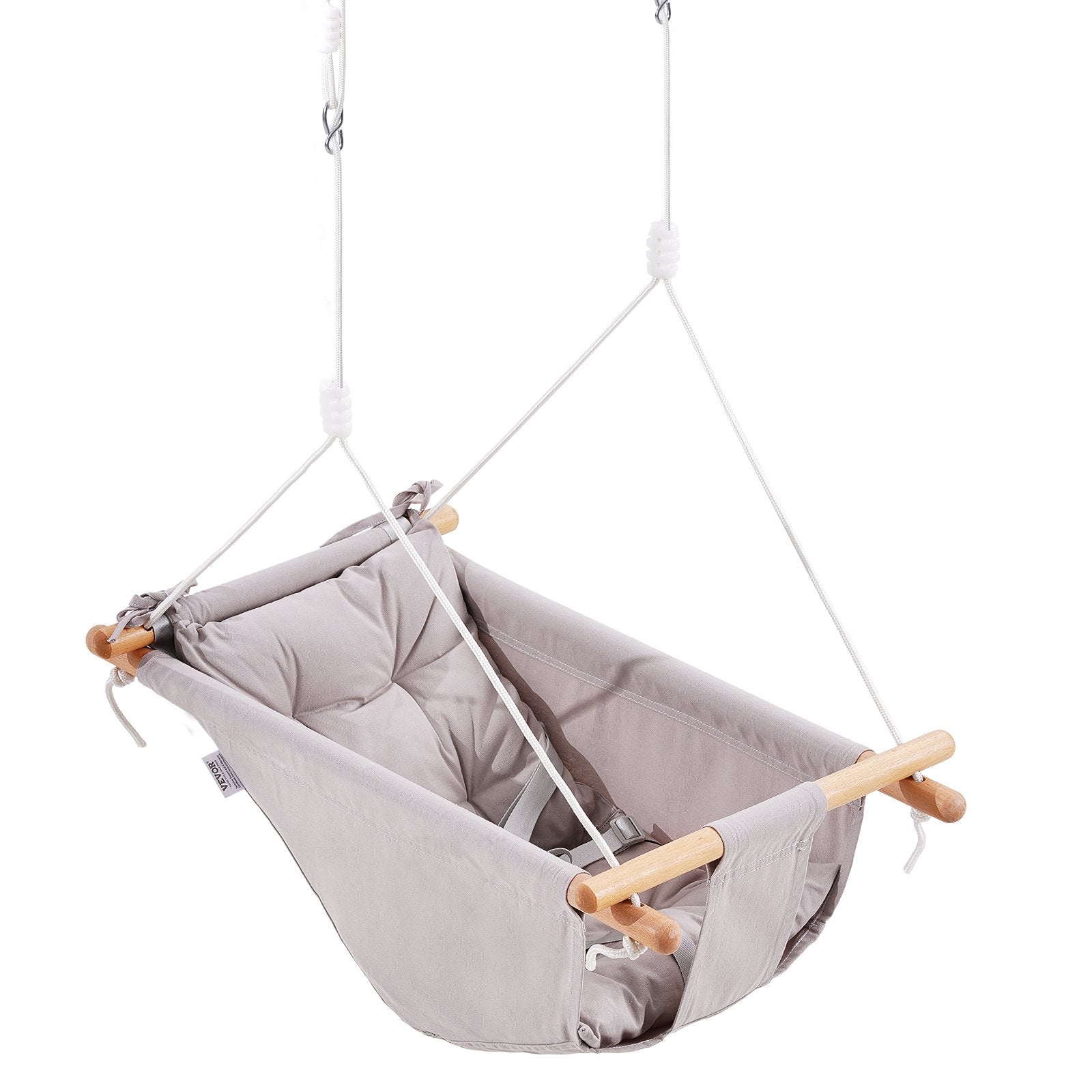 VEVOR Canvas Hammock Swing 3 Modes Baby Swing 5-Point Harness Indoor Outdoor 