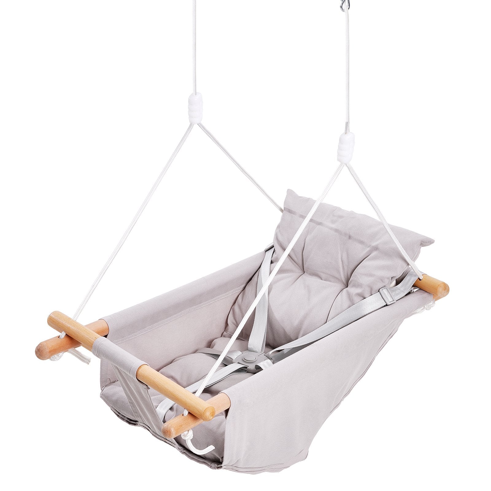 VEVOR Canvas Hammock Swing 3 Modes Baby Swing 5-Point Harness Indoor Outdoor 