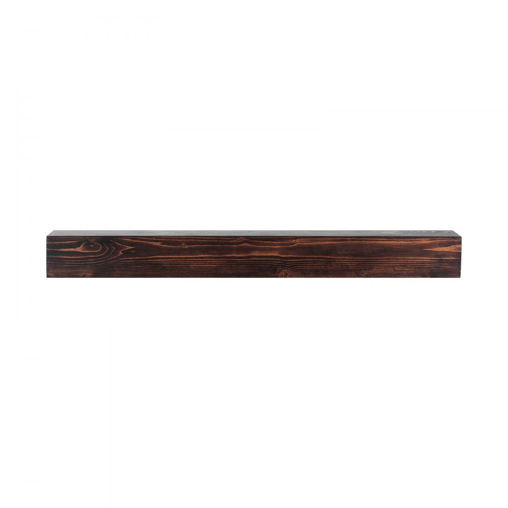 VEVOR Fireplace Mantel Wood Shelf Floating Rustic Fireplace Mantel 48" Brown 