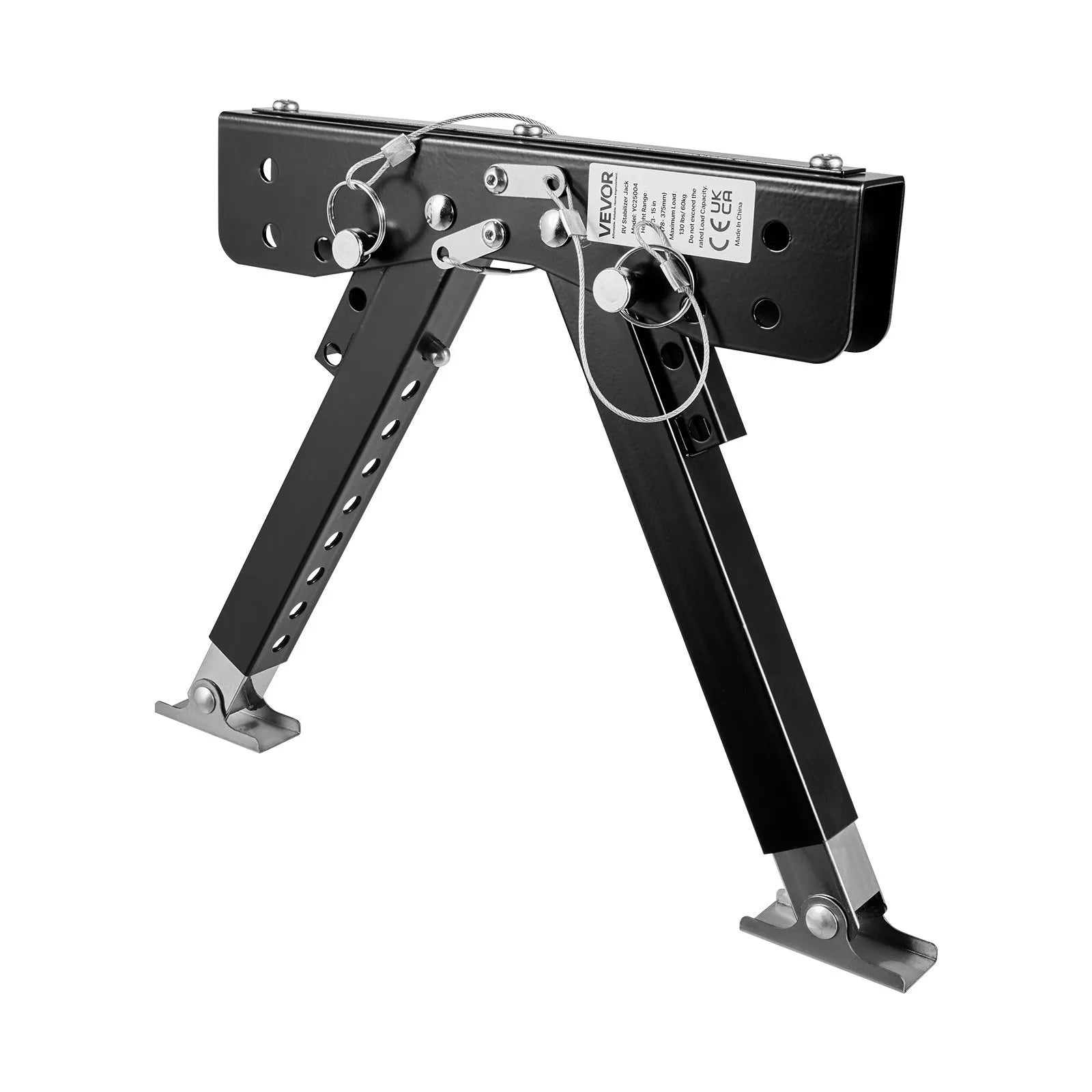 VEVOR RV Step Stabilizer, Height Adjustable Step Stabilizer Kit, Camper Stair Stabilizers with Powder Coated Steel for 5th Wheels, Travel Trailers and Motorhomes, Adjustable from 3 inch to 15 inch 