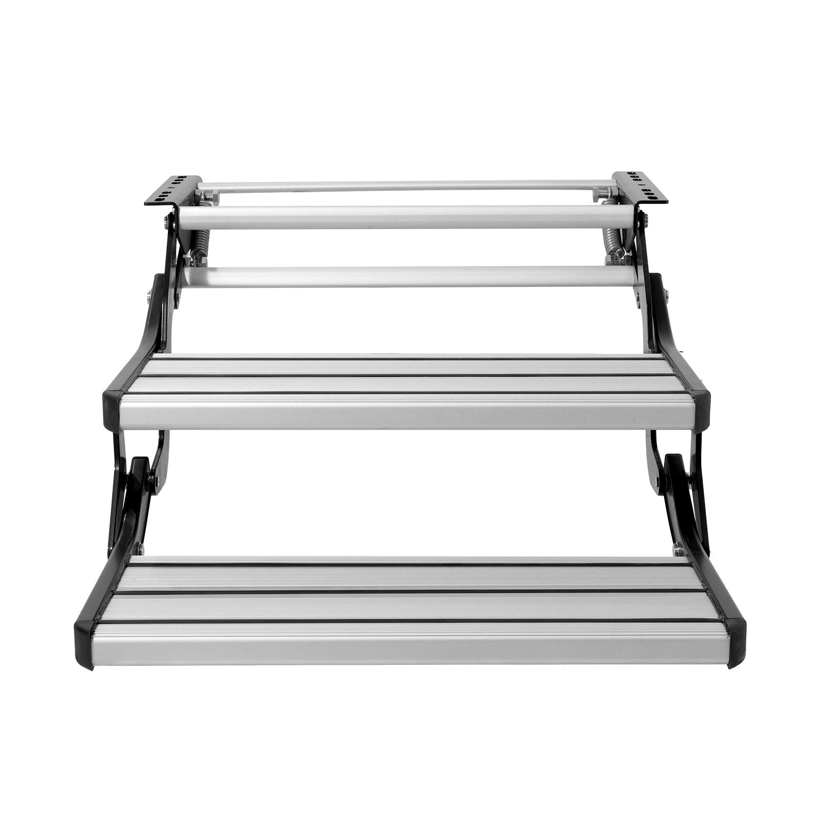 VEVOR RV Steps, 2-Step, Manual Retractable RV Stairs, Foldable, 440 LBS Load Capacity, Aluminum Alloy Steps, Thickened Steel Plate, Non-Slip Steps for Safe Entry and Exit, RV, Trailer, Camper Steps 
