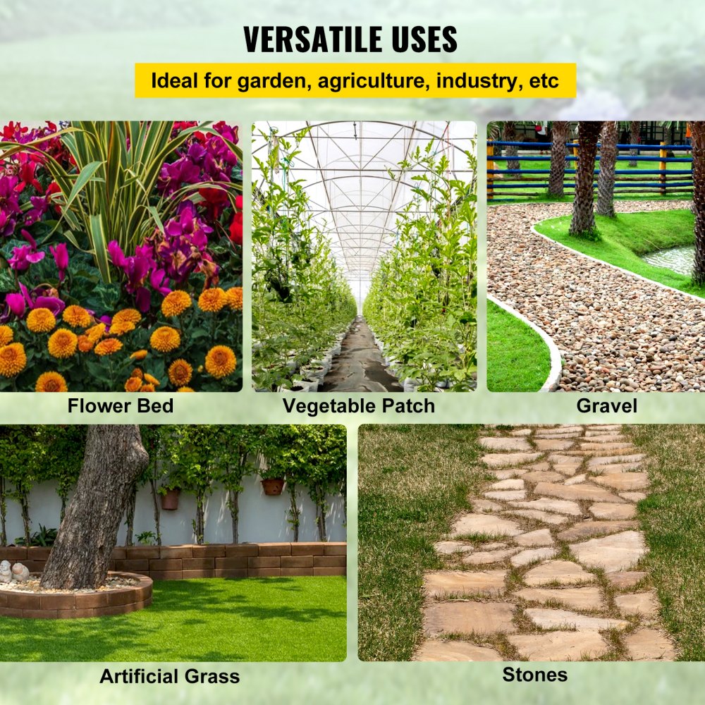 VEVOR Weed Barrier, 5.8oz Landscape Fabric, 4ft x 100ft Garden Ground Cover, Heavy Duty Woven Fabric w/ High Permeability, Superior Weed Control for Greenhouse, Garden, Pavers, Sidewalk, Flowerbed 