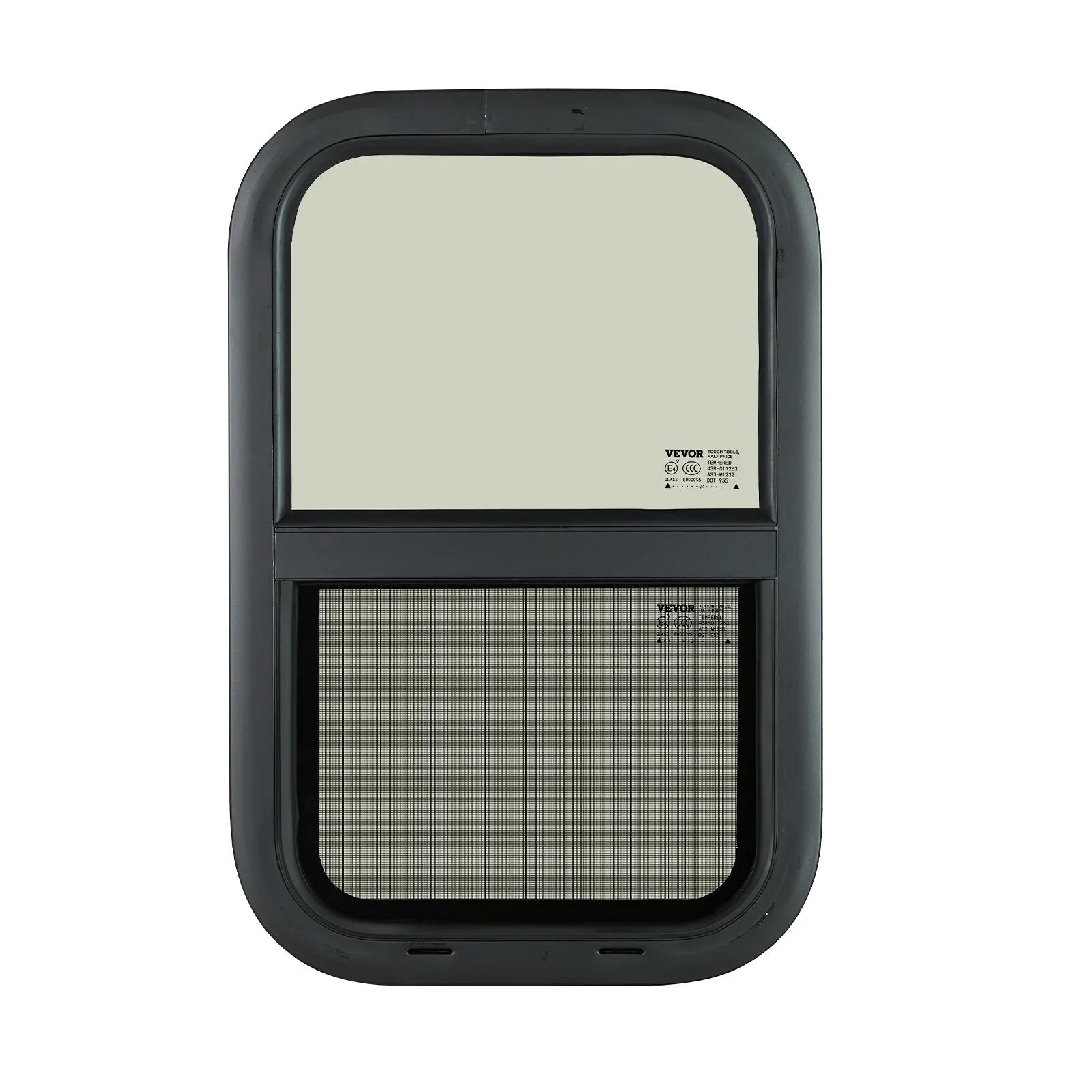 VEVOR Vertical RV Window 14"W x 22"H Tinted Sliding RV Window with Net Screen