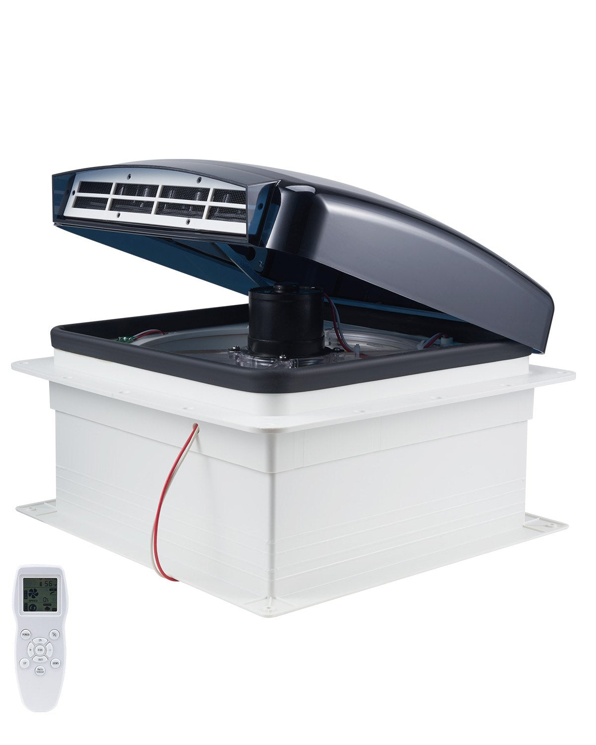 VEVOR RV Vent Roof Fan 14 inch Reversible with Rain Cover Power Top Lid 