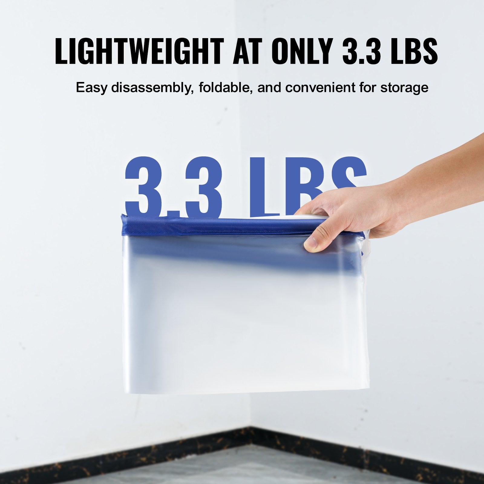 VEVOR Dust Barrier, 8.5 x 5 Ft Dust Barrier Door Kit, with Magnetic Self-Closing Zipper, PE Construction Door Cover for Dust Containment, Reusable Dust Protection Wall for Living Room Bathroom Remodel 