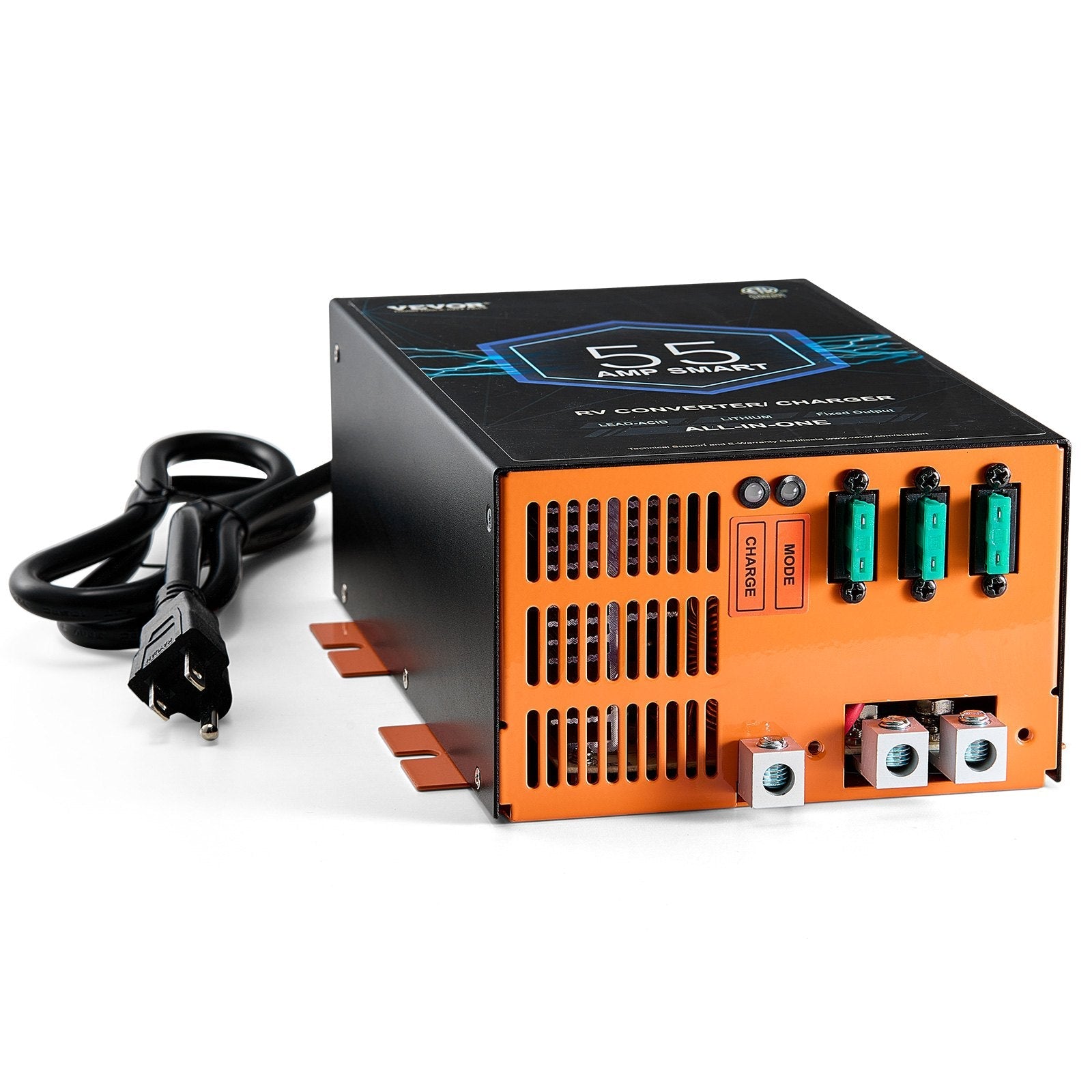 VEVOR RV Converter 55 Amp 110V AC to 12V DC RV Power Converter Battery Charger 