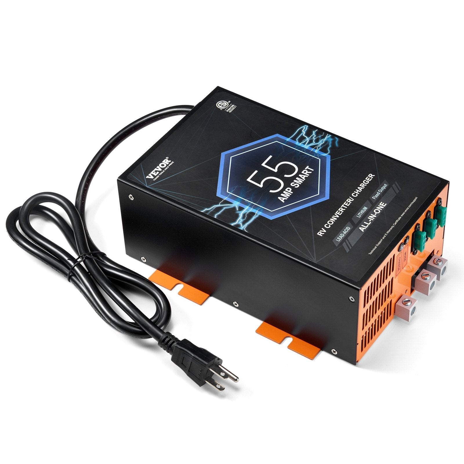 VEVOR RV Converter 55 Amp 110V AC to 12V DC RV Power Converter Battery Charger 