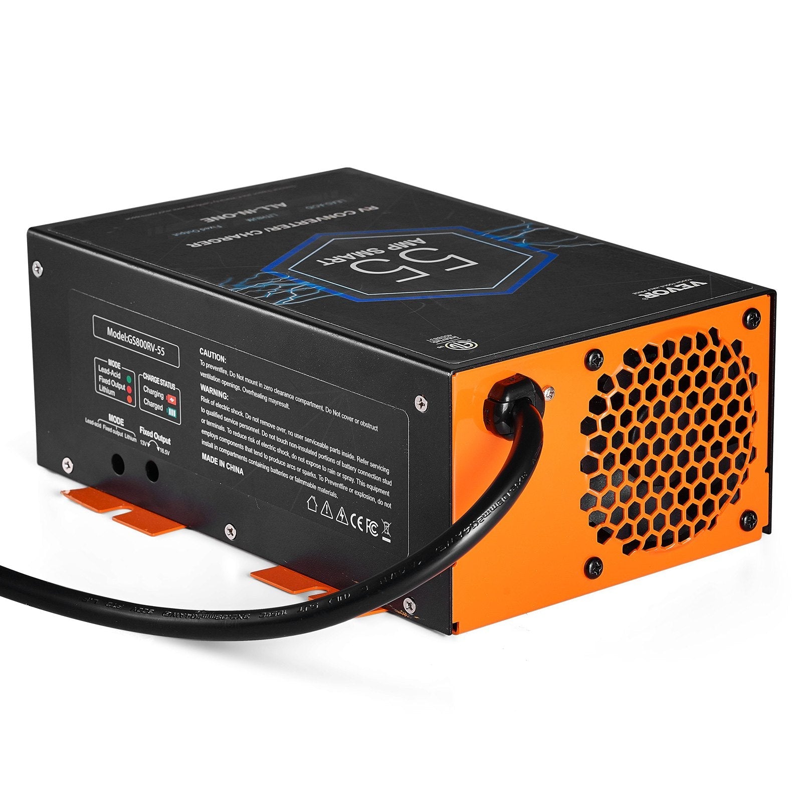 VEVOR RV Converter 55 Amp 110V AC to 12V DC RV Power Converter Battery Charger 