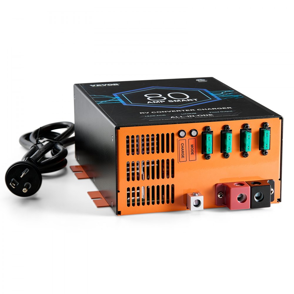 VEVOR RV Converter 80 Amp 110V AC to 12V DC RV Power Converter Battery Charger 