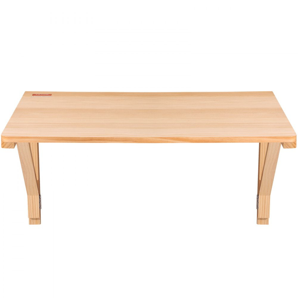 VEVOR Wall Mounted Folding Table, Wall Mounted Drop Leaf Tables, Solid Wood Floating Desk for Dining, Laundry Room, Office, 31.5" x 23.58" x 17.24" Fold Down Desk 