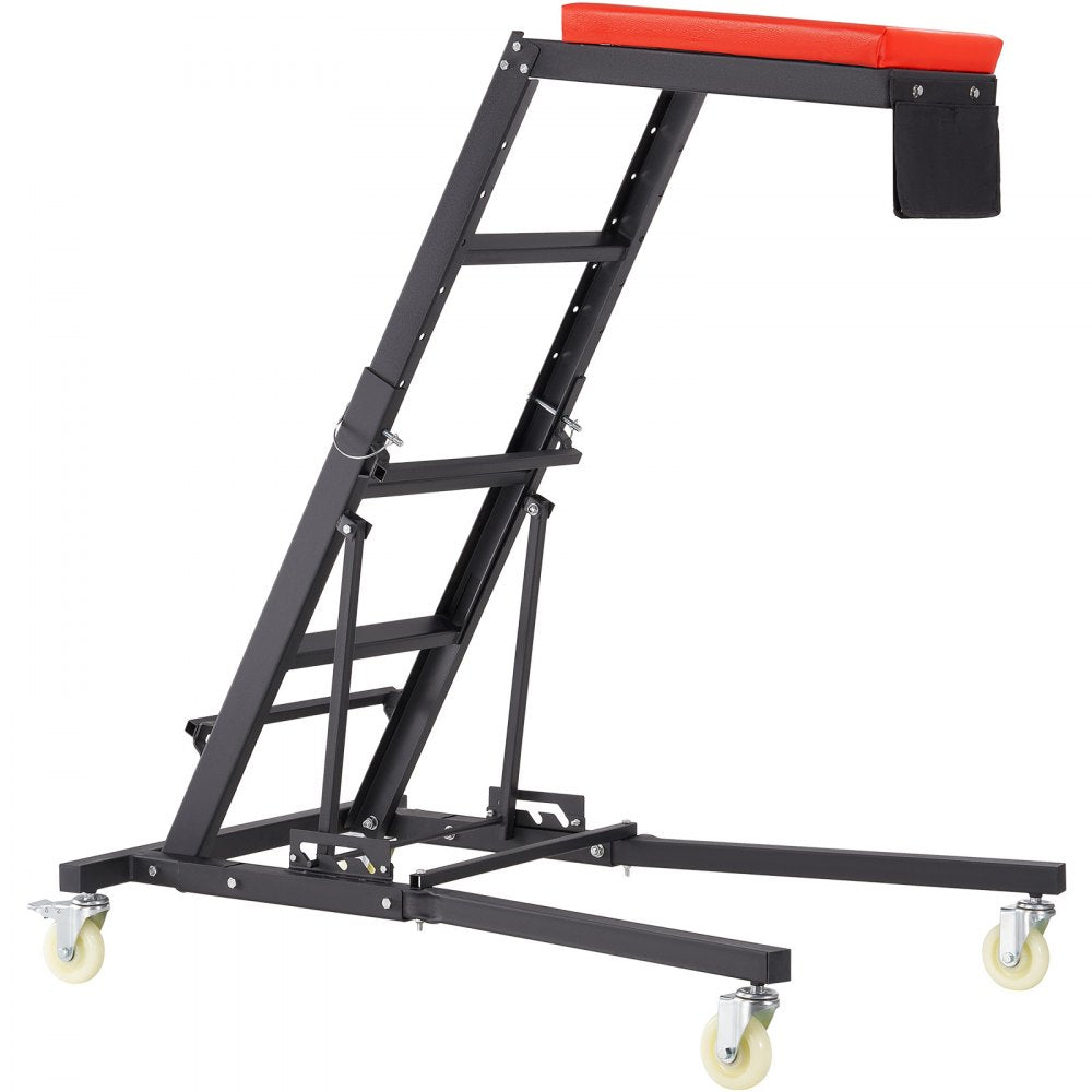 VEVOR Automotive Topside Creeper, with Adjustable Height 48" to 76", 400 LBS Capacity High Creeper, 4 Swivel Caster Wheels, Heavy Duty Foldable Creeper for Auto Repair and Maintenance 
