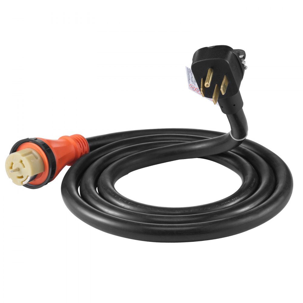 VEVOR Generator Cord, 15FT Generator Power Cord with Plug in & Out Pin of Inlet Box Side, 50AMP SS2-50R/CS6375 Style Inlets Cable, 12000W Extension Cord, 125/250V Power Tested to UL Standards 