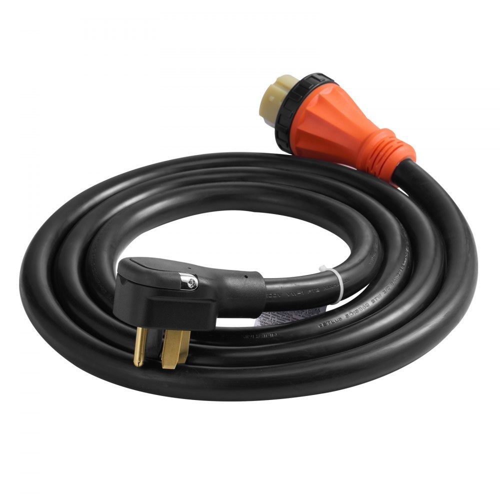 VEVOR Generator Cord, 15FT Generator Power Cord with Plug in & Out Pin of Inlet Box Side, 50AMP SS2-50R/CS6375 Style Inlets Cable, 12000W Extension Cord, 125/250V Power Tested to UL Standards 
