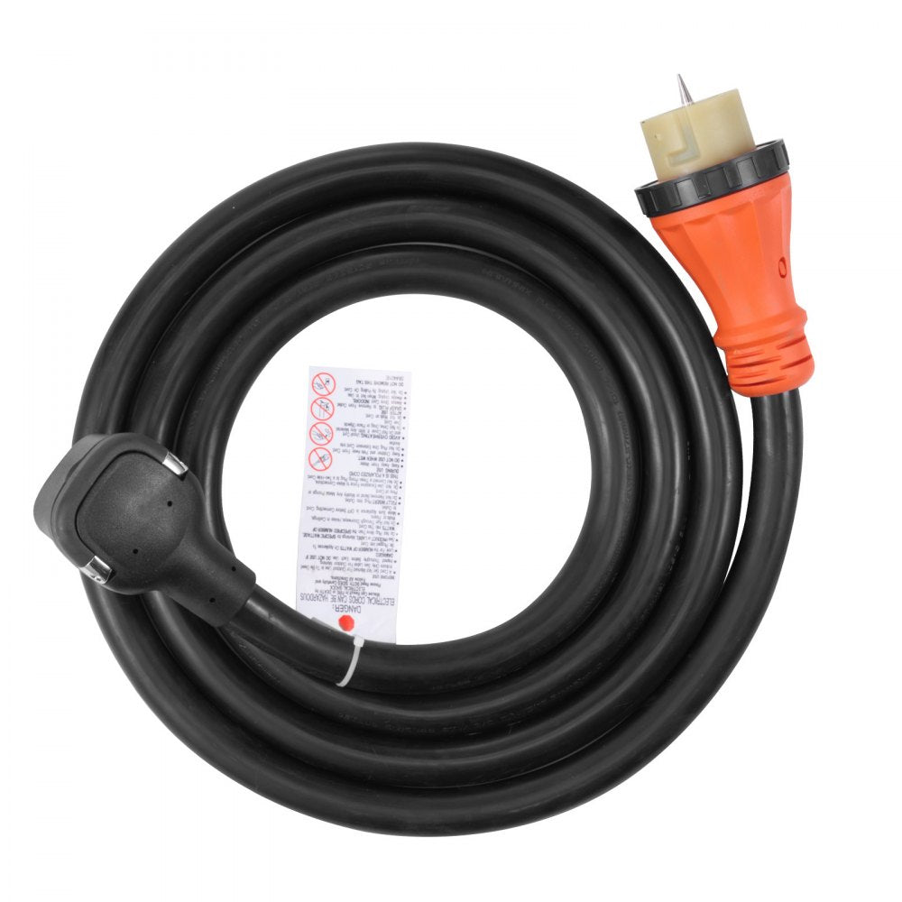VEVOR Generator Cord, 15FT Generator Power Cord with Plug in & Out Pin of Inlet Box Side, 50AMP SS2-50R/CS6375 Style Inlets Cable, 12000W Extension Cord, 125/250V Power Tested to UL Standards 