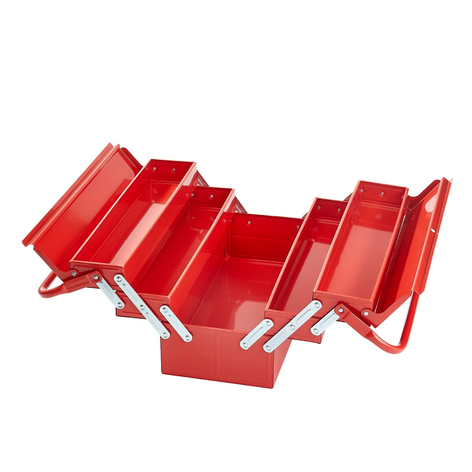 VEVOR Tool Box 18-inch 3-Tier 5-Tray Folding Cantilever Toolbox with Handle 