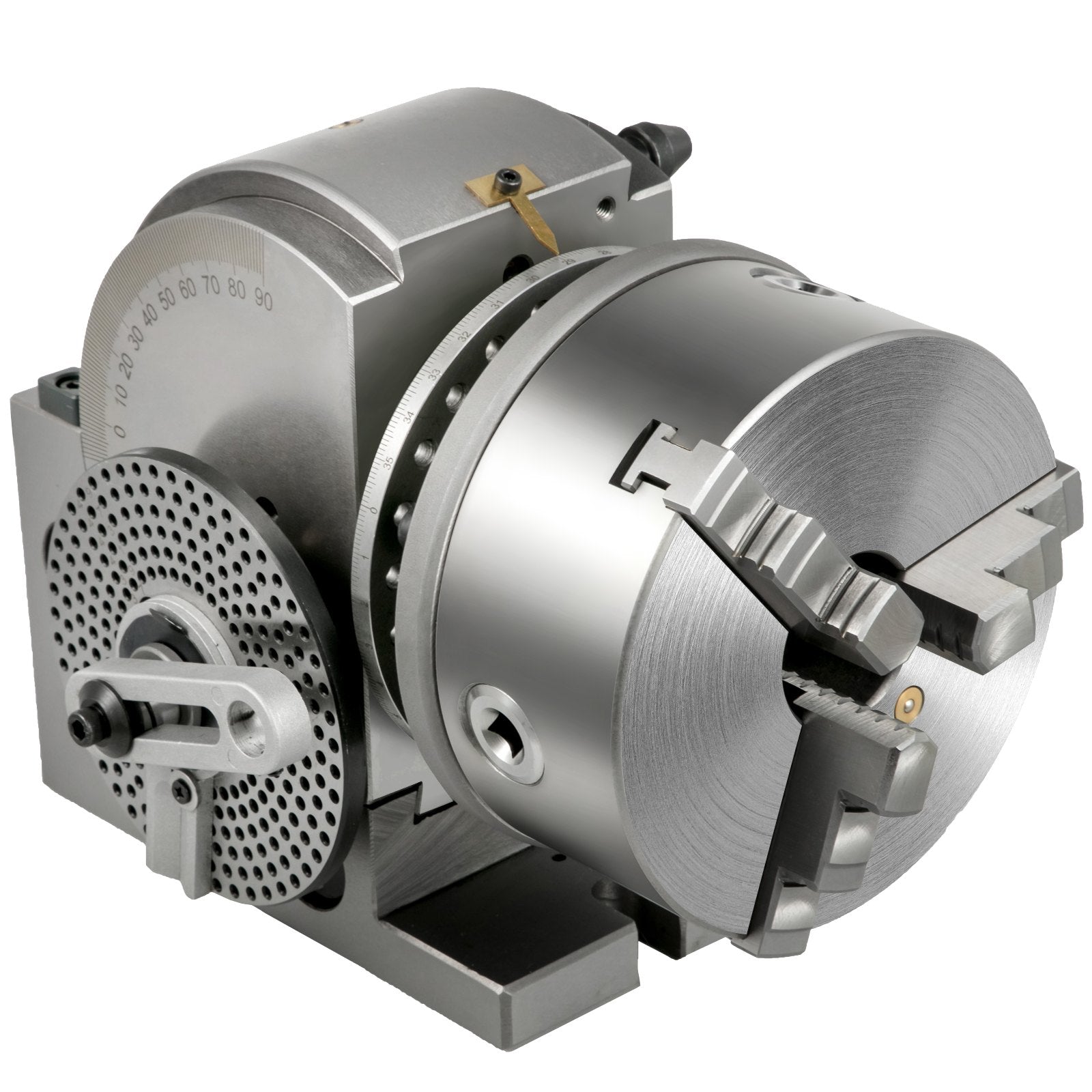 VEVOR Dividing Head BS-1 Dividing Head Set 6" 3-jaw Chuck Semi Universal Milling Set with 6" Chuck+Tailstock+Dividing Plates for Milling Grinding Drilling Machine 