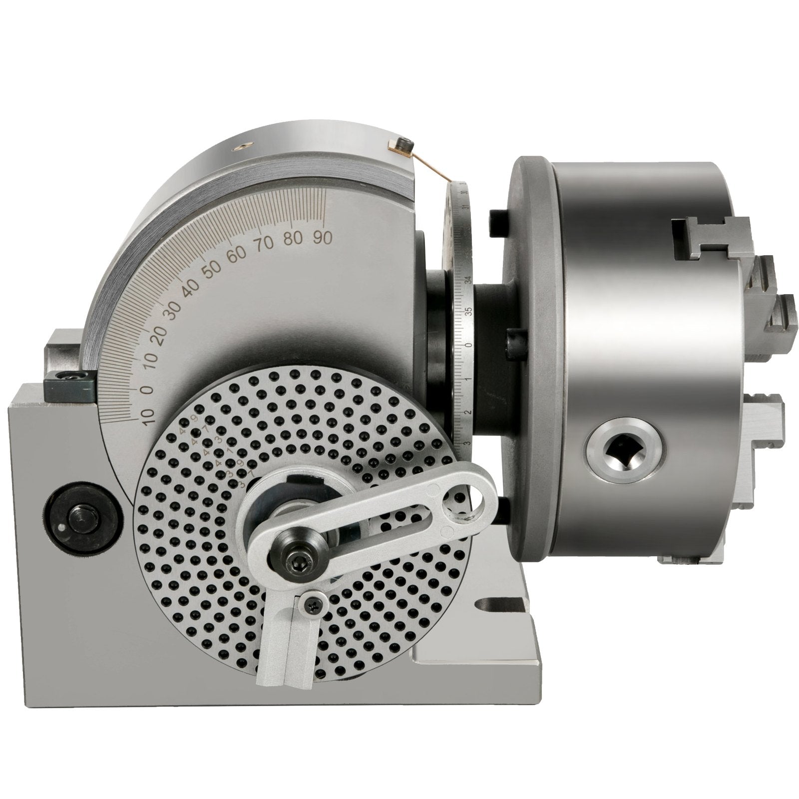 VEVOR Dividing Head BS-1 Dividing Head Set 6" 3-jaw Chuck Semi Universal Milling Set with 6" Chuck+Tailstock+Dividing Plates for Milling Grinding Drilling Machine 