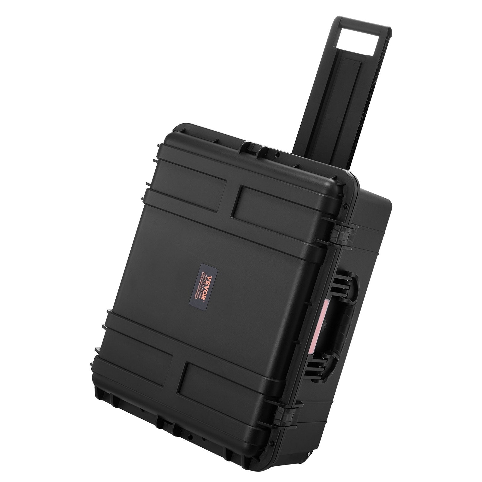 VEVOR 3.5 Cu.ft Weatherproof Hard Case Rolling Wheels & Retractable Handle Black 