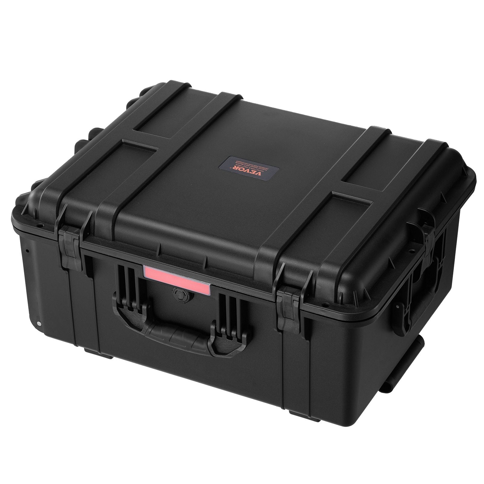 VEVOR 3.5 Cu.ft Weatherproof Hard Case Rolling Wheels & Retractable Handle Black 