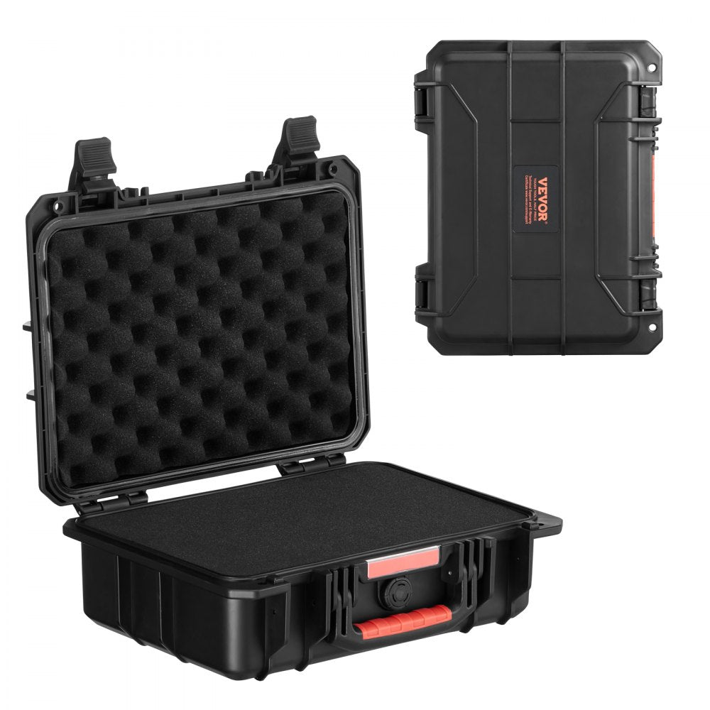 VEVOR 0.56 Cu.ft Weatherproof Hard Case with Handle Clips Padlock Holes PU Foam 