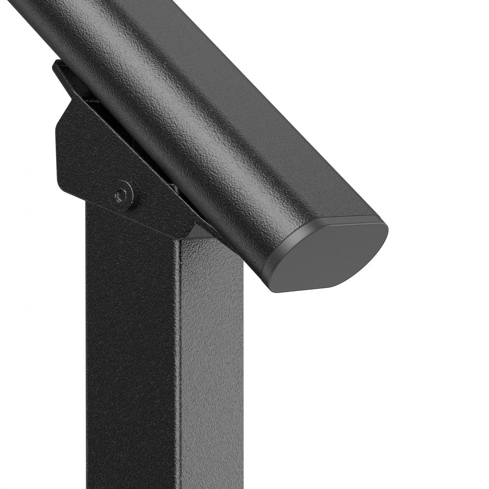VEVOR 2-3 Handrails for Outdoor for Seniors Porch Deck Black Square Tube Steel 
