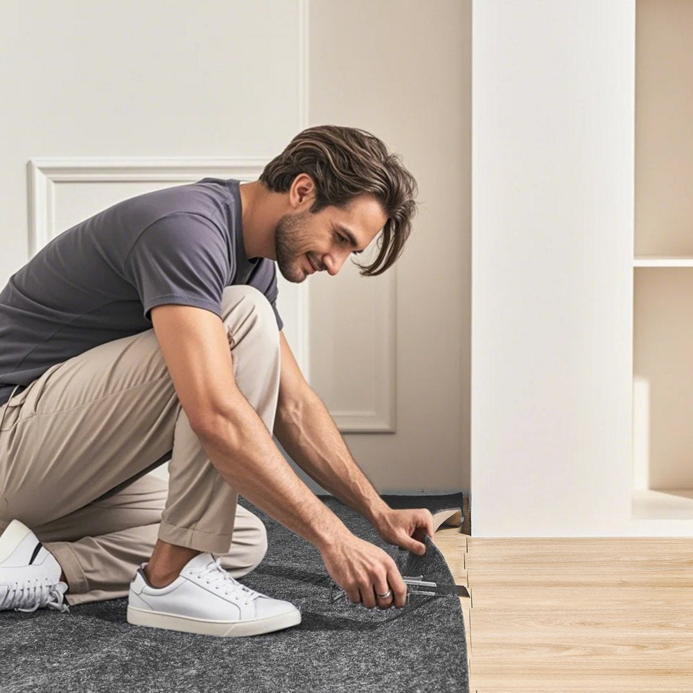 VEVOR Non Slip Rug Pad Gripper 9' x 12' Carpet Mat 0.24" Thick for All Floor 