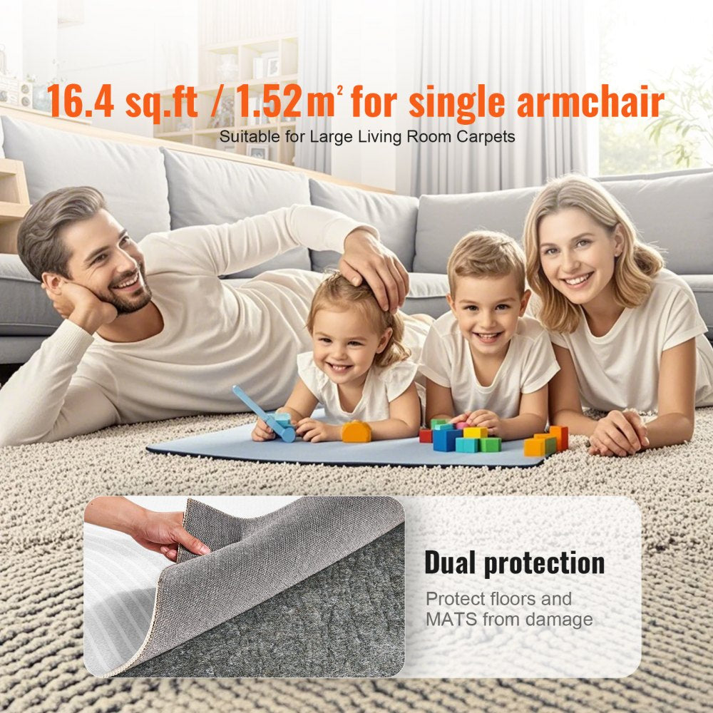 VEVOR Non Slip Rug Pad Gripper 25 x 94.5 in 0.24" Carpet Mat Thick for Floor 