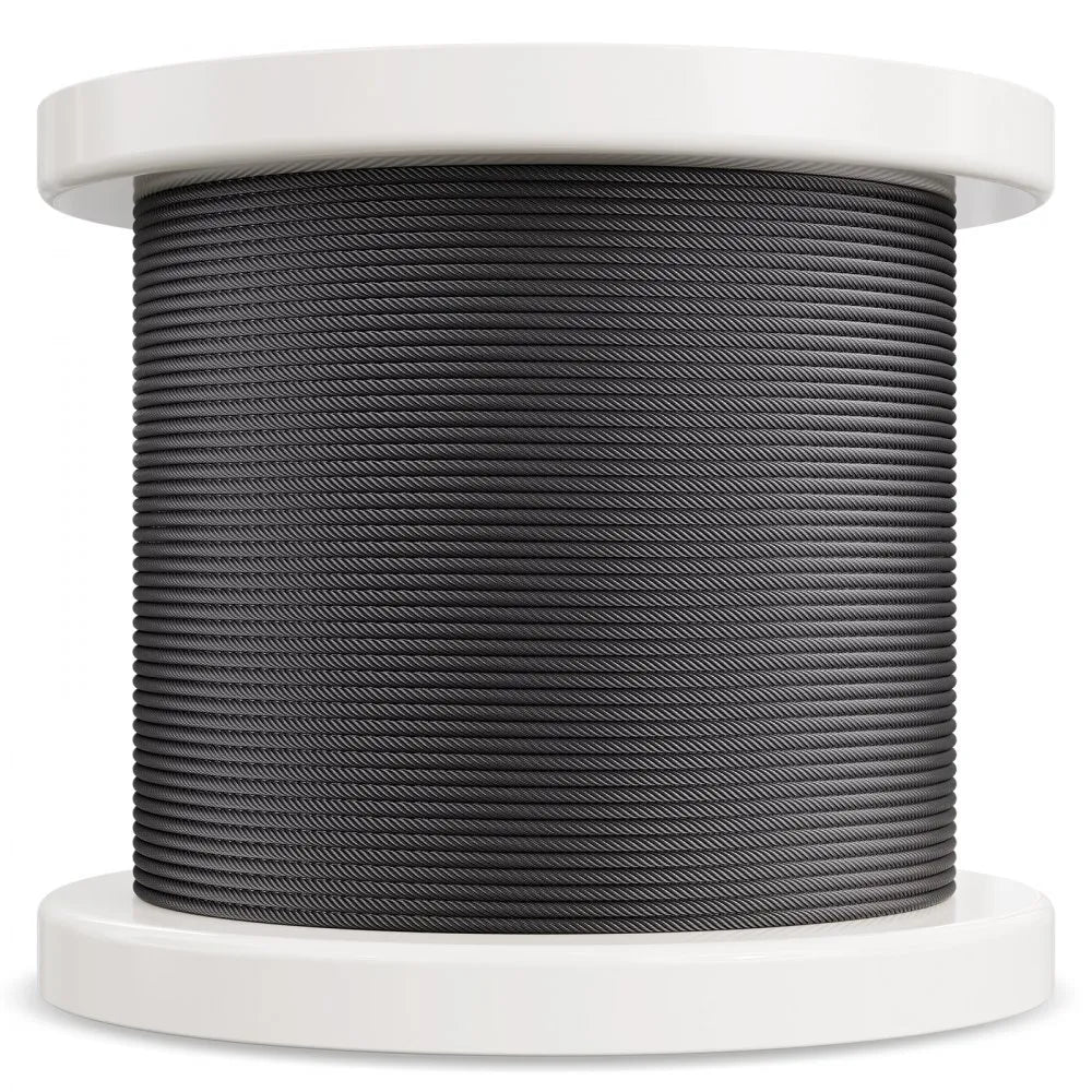VEVOR T316 Stainless Steel Cable 1/8" 7x7 Steel Wire Rope 500 ft Cable Railing