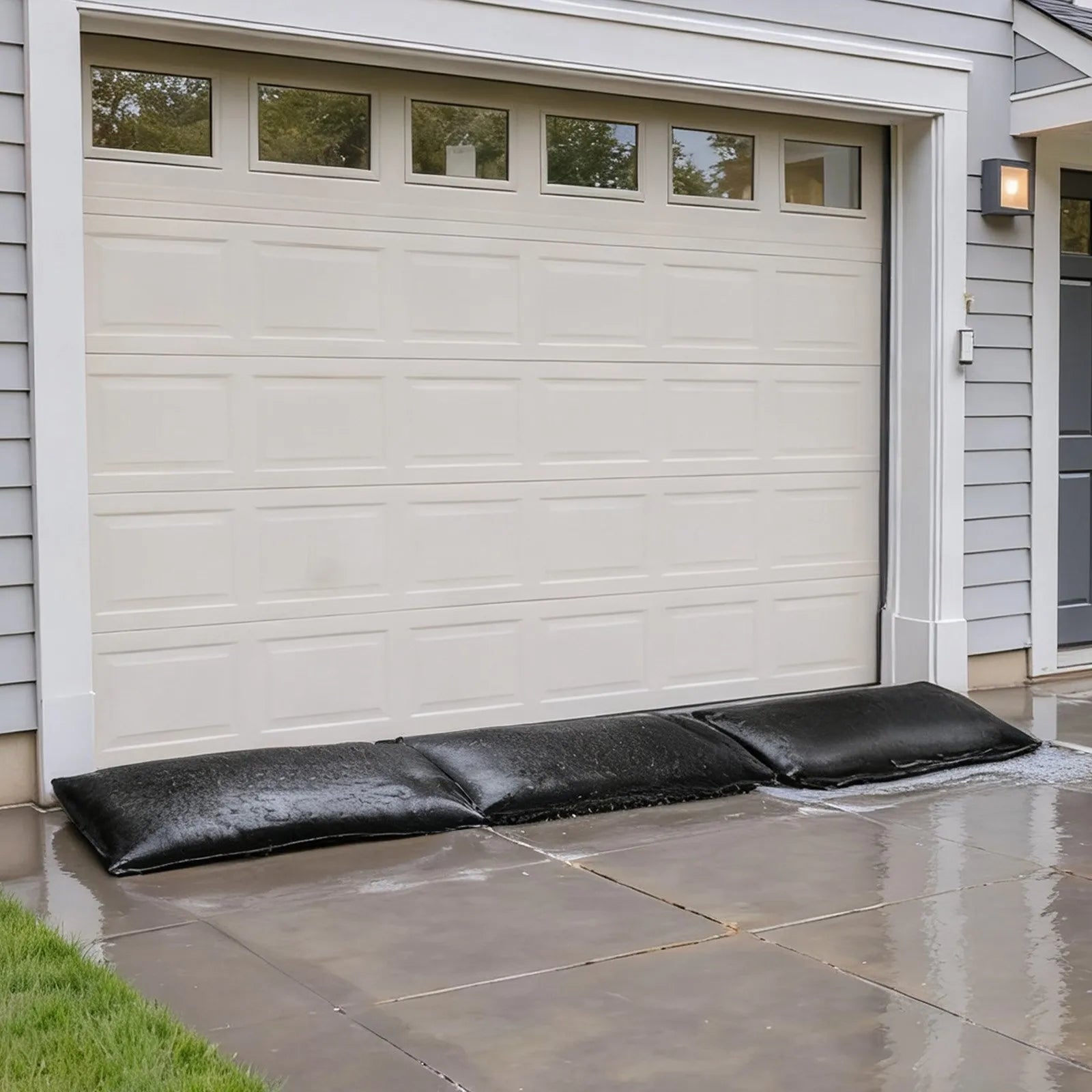 VEVOR Flood Barrier, 6 Pack, 2.7 x 1.4 ft Flood Bags Activated by Water, Reusable Water Absorbent Barrier, Sandless Sandbags Blockage, Flooding Prevention Bags for Home, Doorways, Basement, Garage 