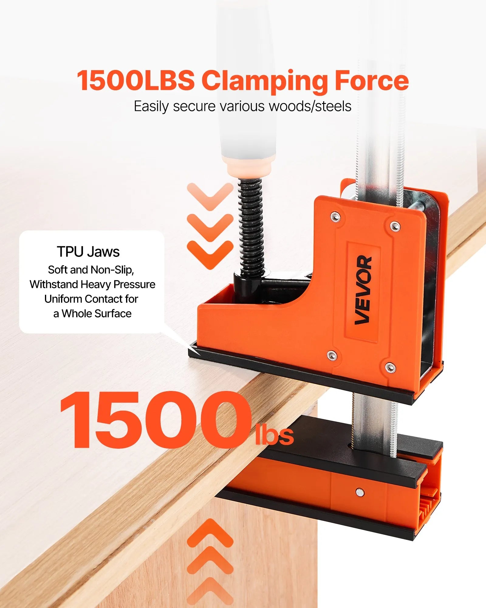 VEVOR Bar Clamps for Woodworking 2-Pack 36 inch Parallel Clamp Set Even Pressure