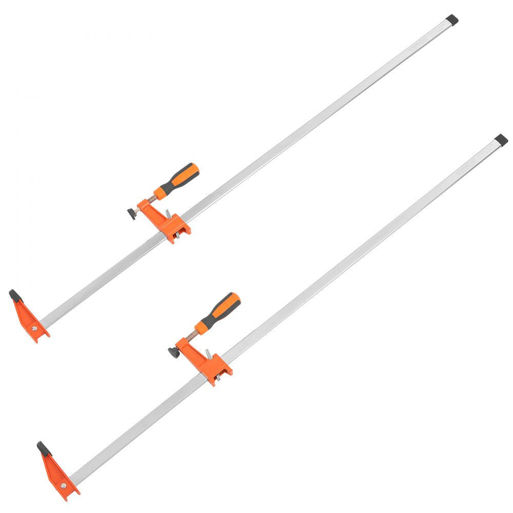 VEVOR Bar Clamps for Woodworking, 2-Pack 36" Clamp/Spreader, Quick-Change F Clamp with 600 lbs Load Limit, 2.5" Throat Depth, Cast Iron and Carbon Steel, Wood Clamps for Woodworking Metal Working 